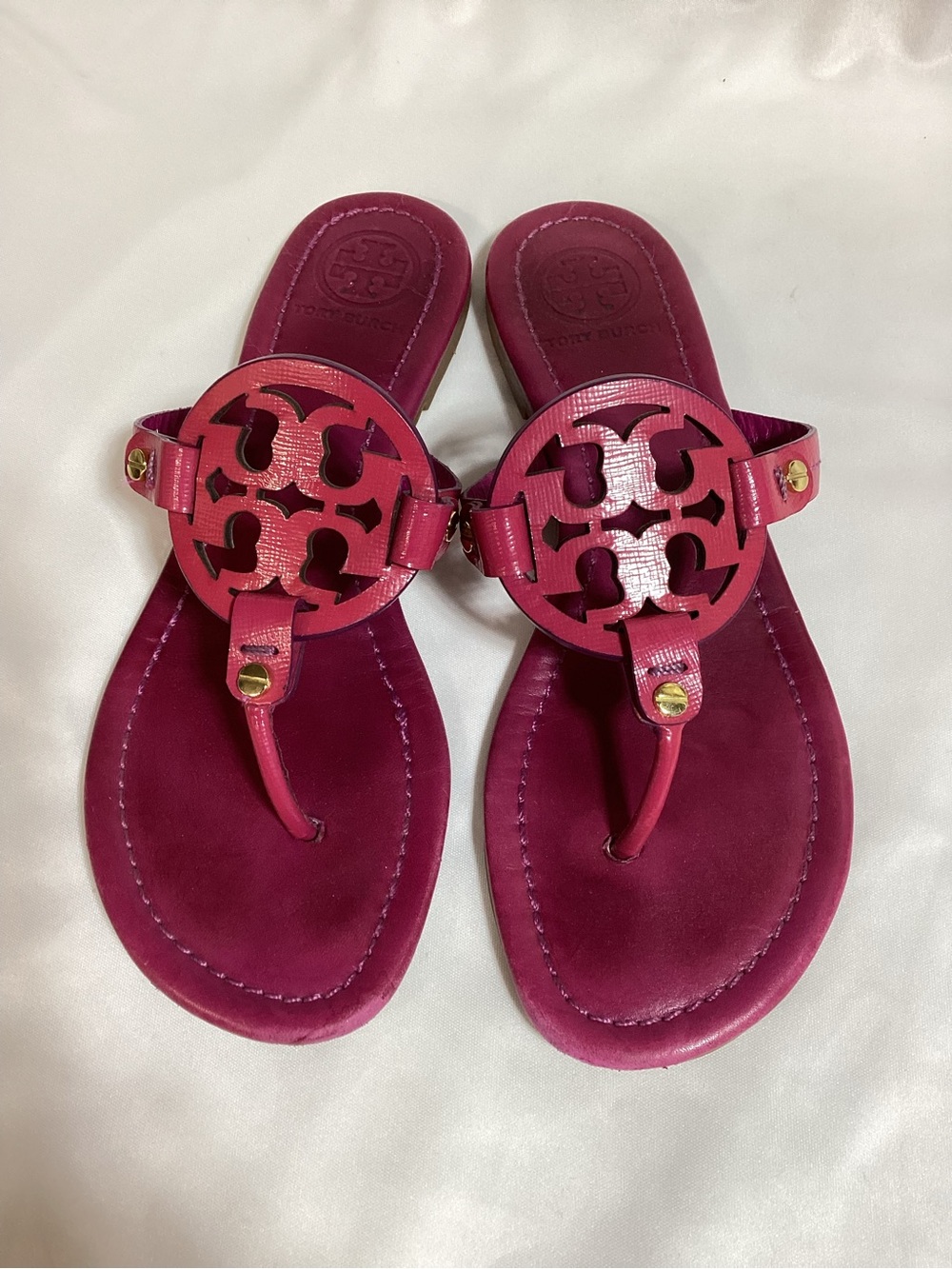 Tory Burch Pink Miller Leather Sandals